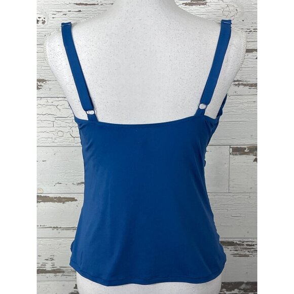 SOMA V-Wire Tankini Top Teal Blue Sz XL #O17006 EUC - Picture 3 of 5